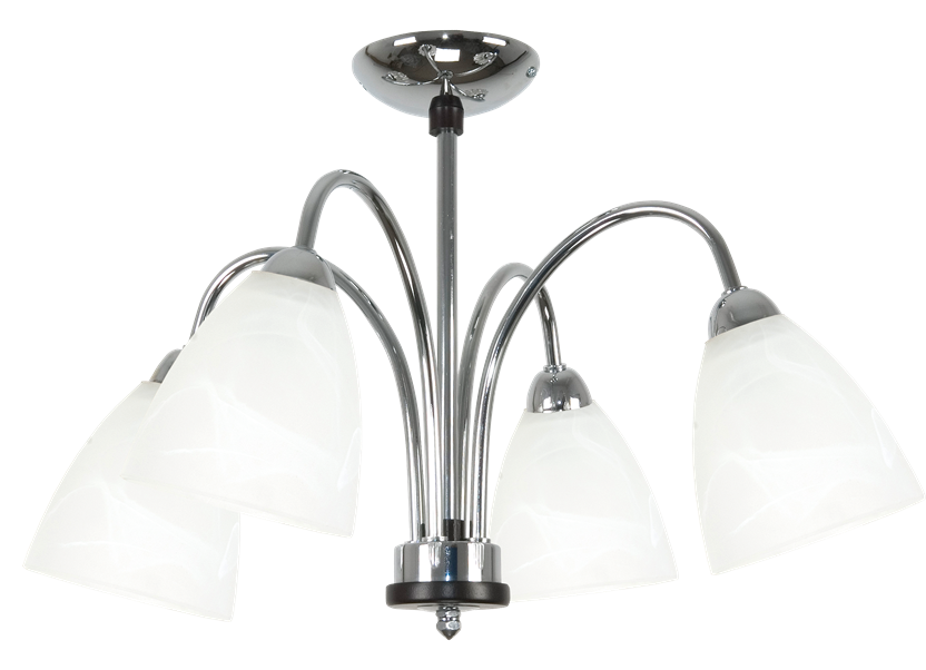 Lampa sufitowa chrom do kuchni glamour EDYLIT 4xE27 KARITA 7-221