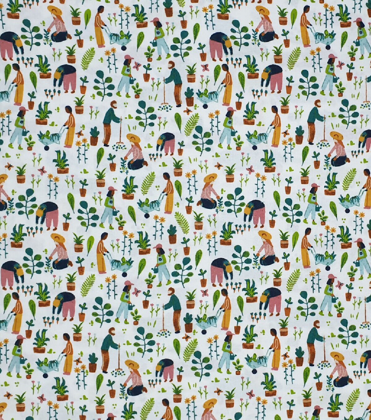 Gardening Super Snuggle Flannel Fabric