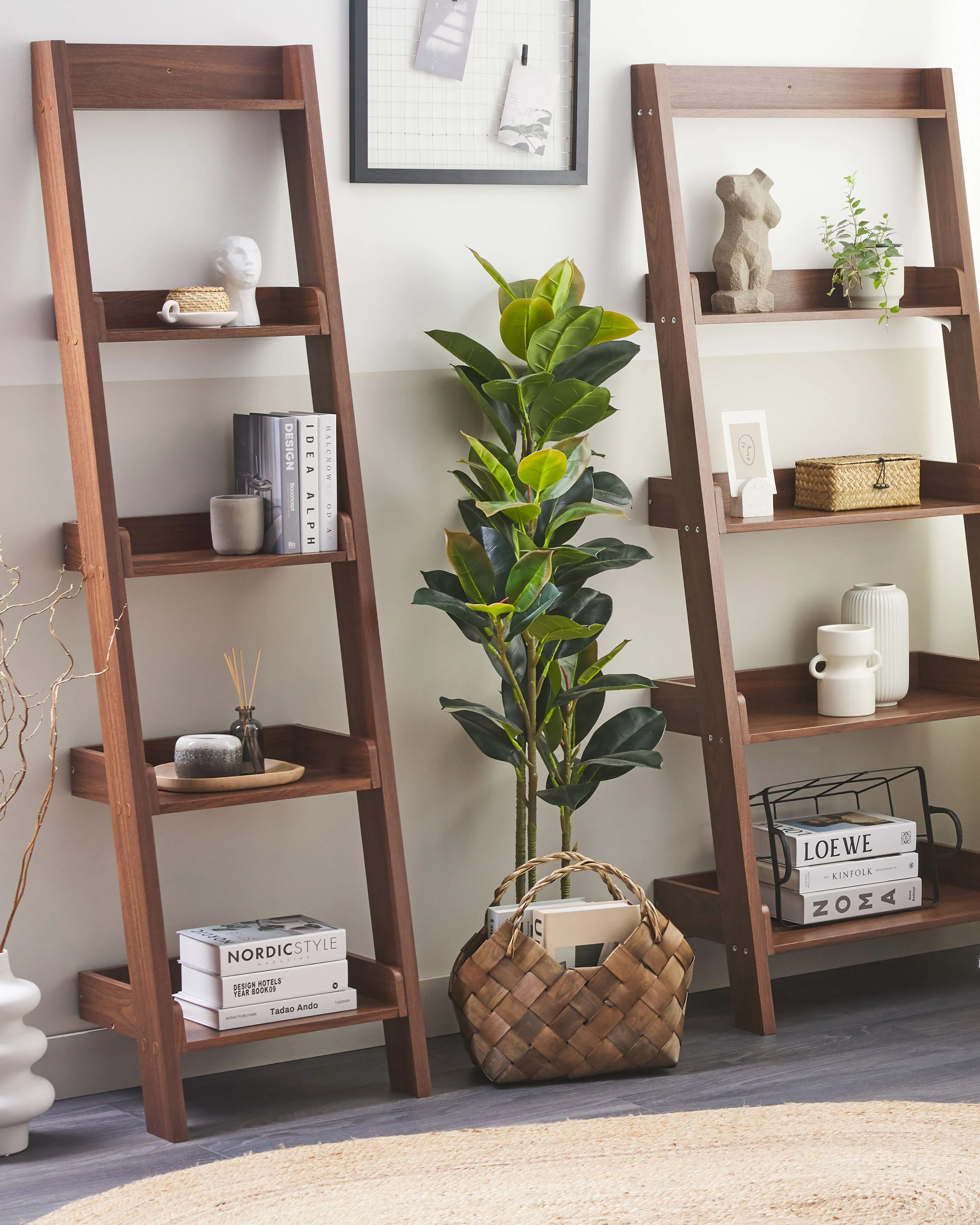 5 Tier Shelving Unit MOBILE DUO 169 cm Dark Brown