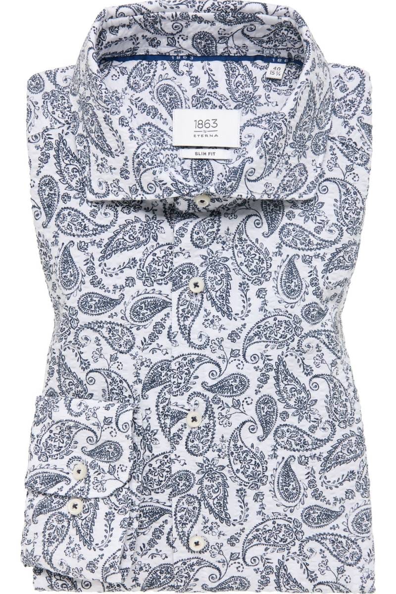 ETERNA 1863 Slim Fit Hemd marine, Bedruckt