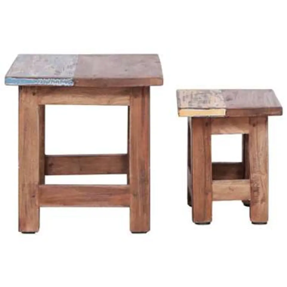 vidaXL - Tafel - Bruin - Hout - 2 stuks