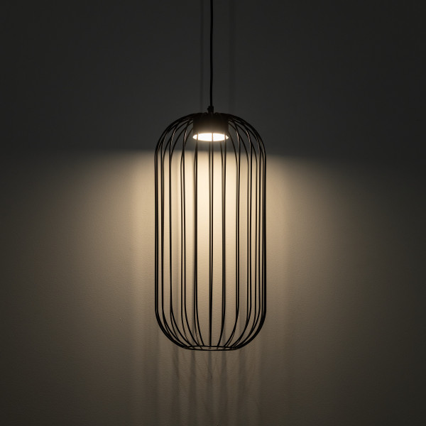 Lampa wisząca Tk Lighting Sphera S czarny druciany klosz loft 1Xgx53