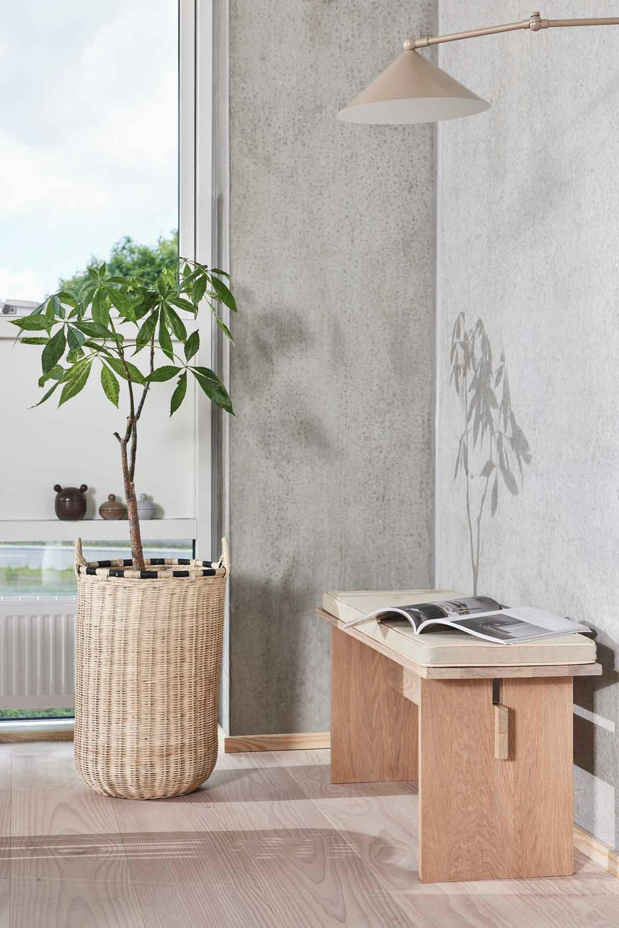 BOO - Panier de rangement marron en rotin Ø31,5xH46cm