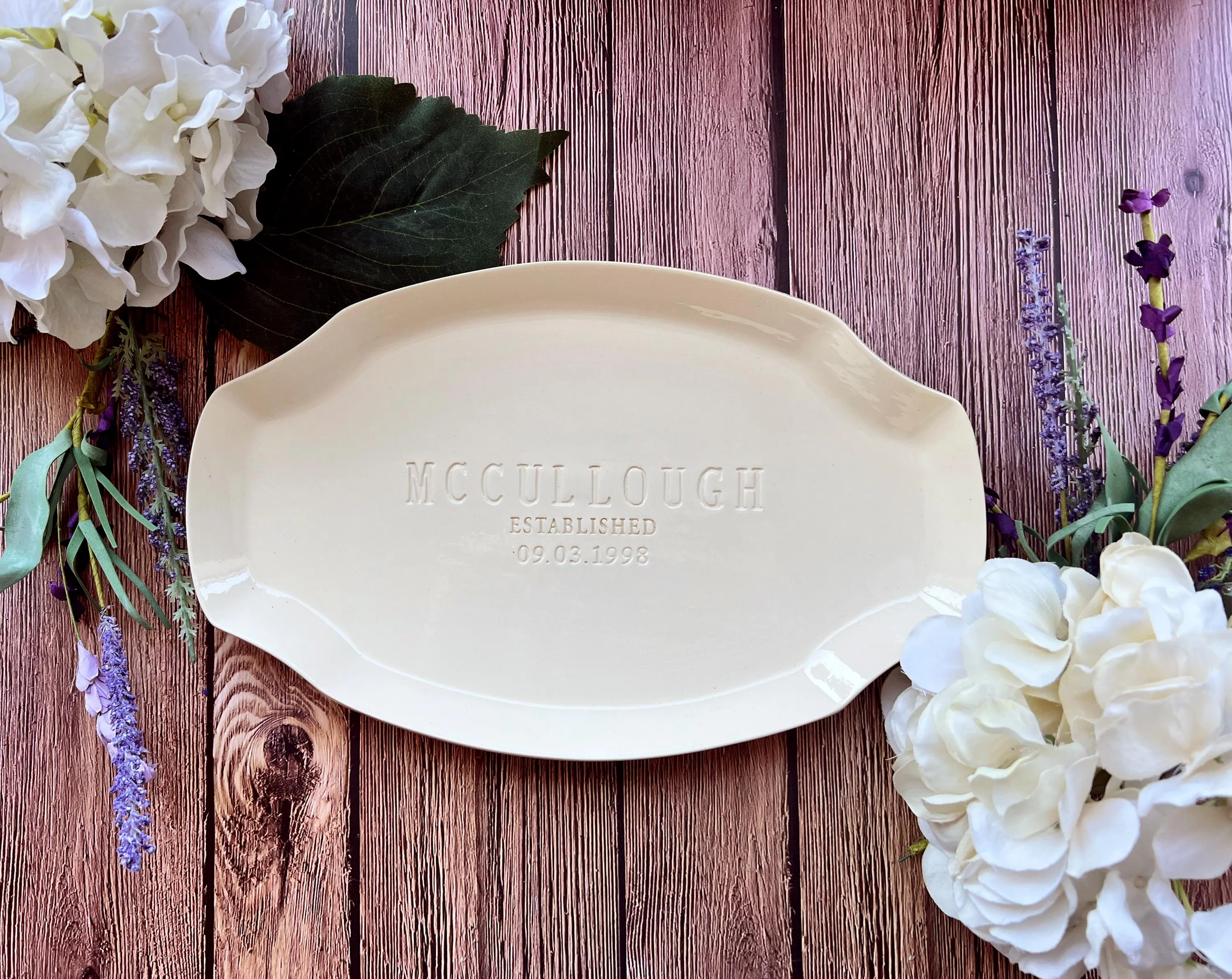 Wedding Gift, Anniversary Gift, Bridal Shower Gift or Housewarming Gift - Personalized Platter