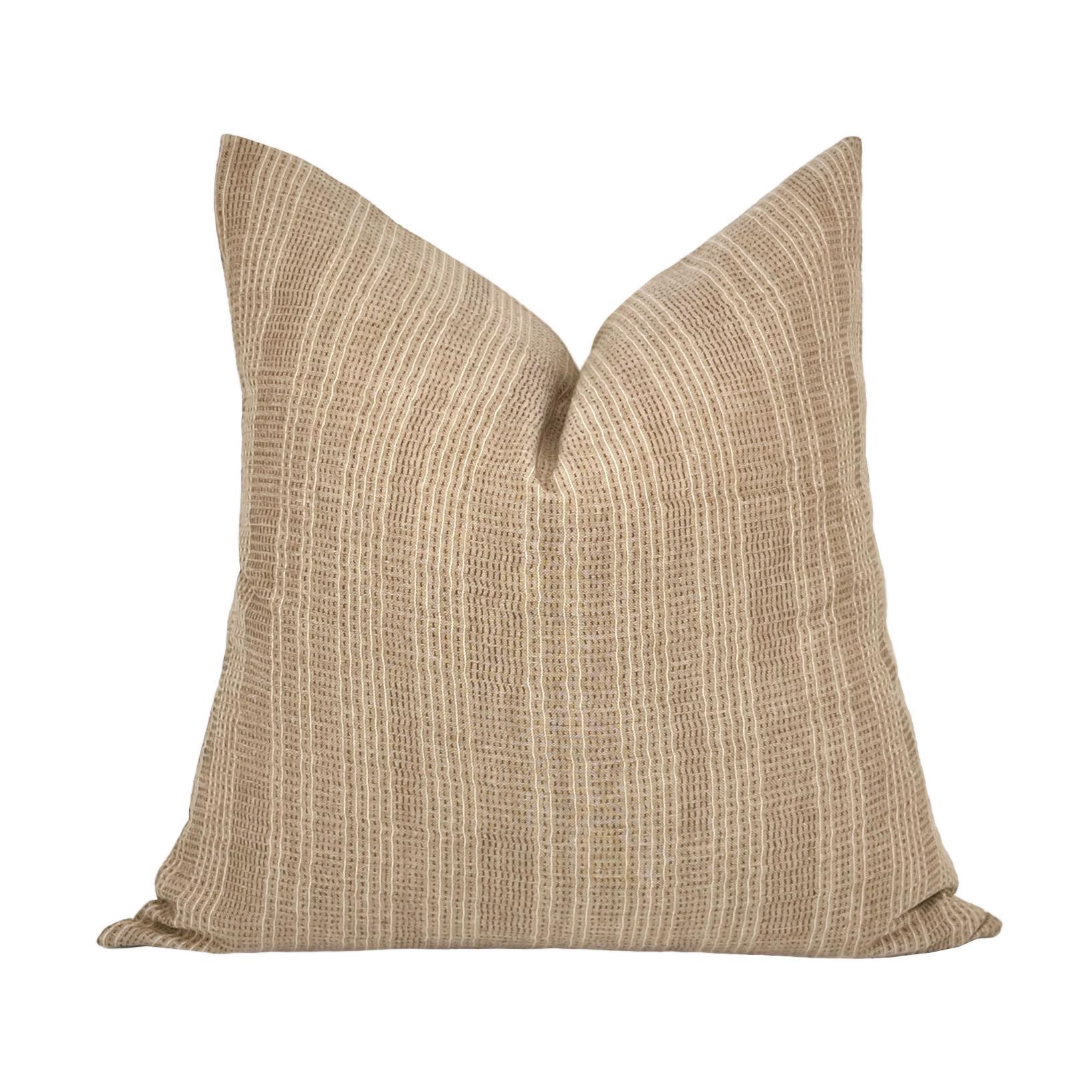 PILLOW COMBO || Set Of Three Designer Pillow Covers, Brown Striped Pillow, Floral Linen Pillow, Taupe Striped Pillow, Sofa Combo