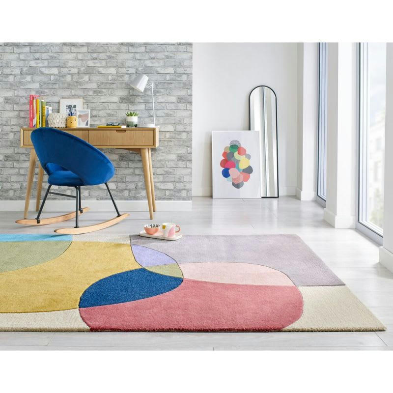 GLOW - Tapis de salon pure laine multicolore radiance 160 x 230