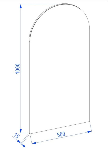 Lustro łazienkowe COCO 50 cm kaszmir półmat półowalne