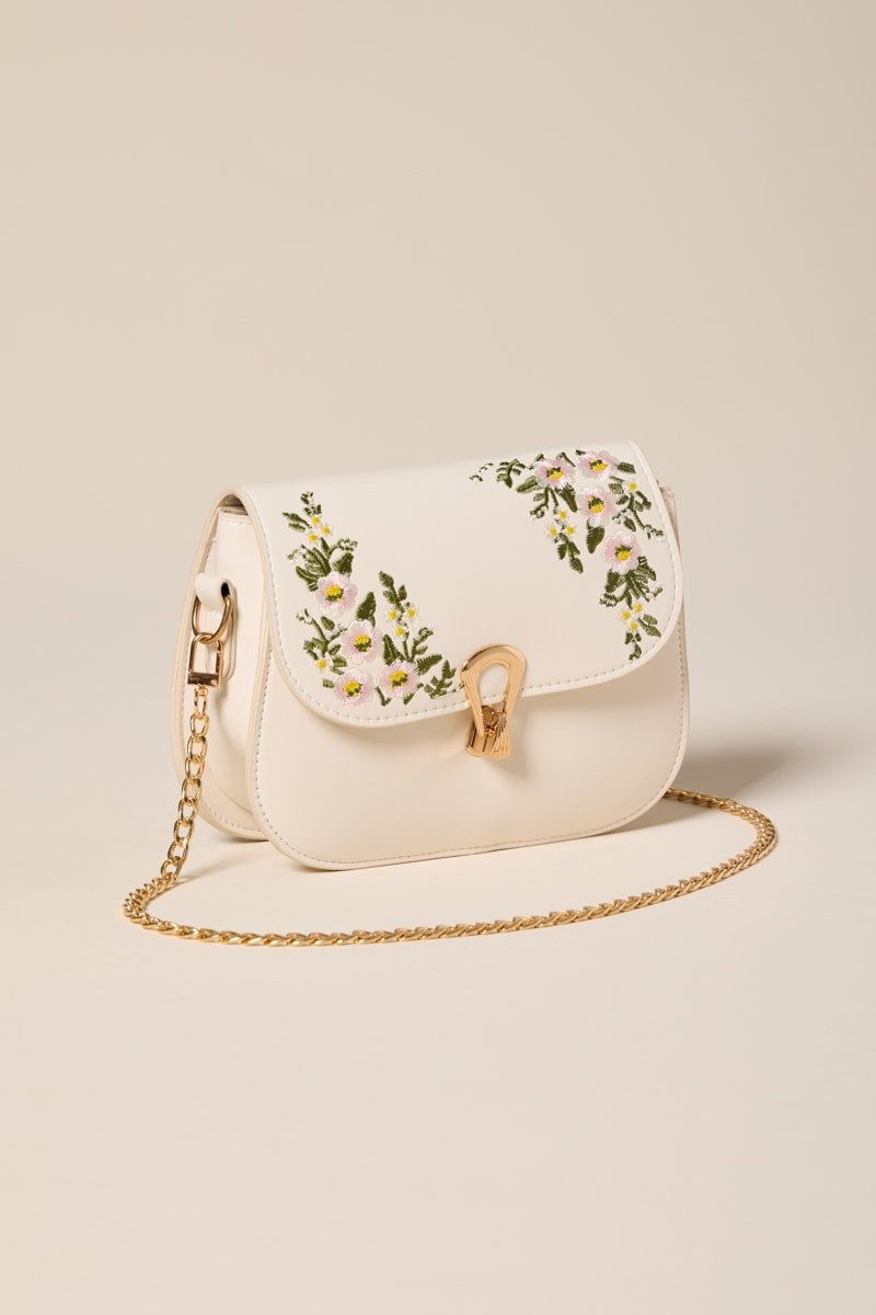 Elise Flower Stitch Corssbody Bag
