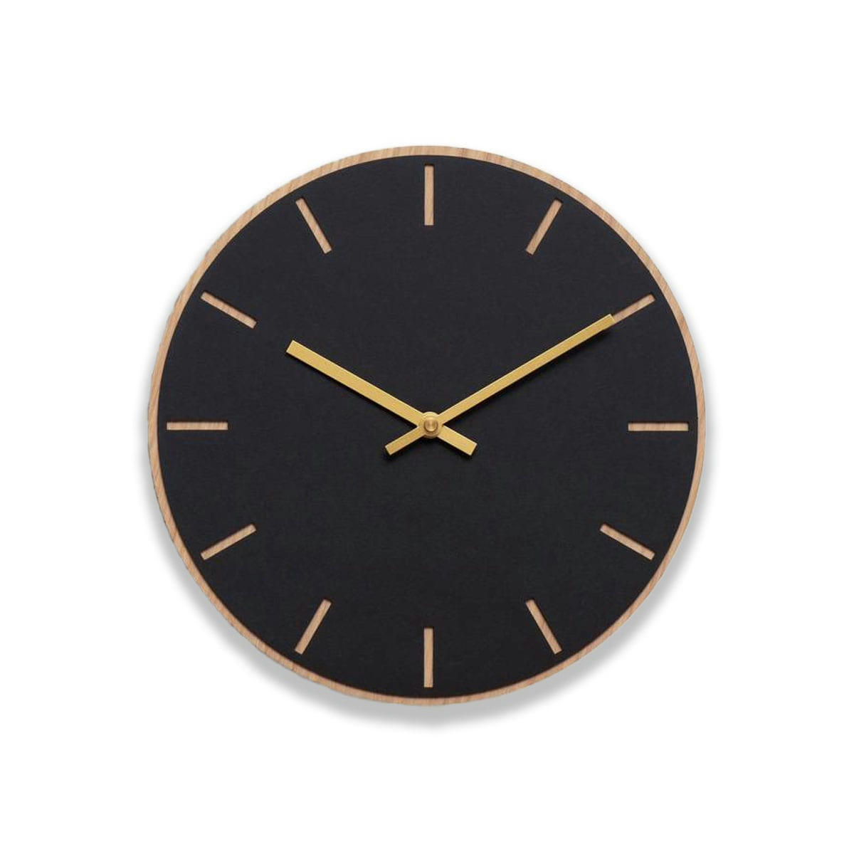 - Horloge murale en linoléum noir D28cm