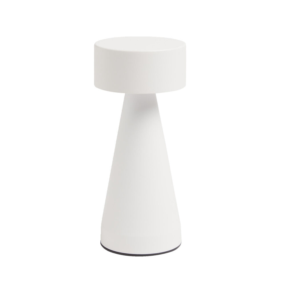 Lampe de table Squari USB tactile blanche Ø9,5xH22,5cm