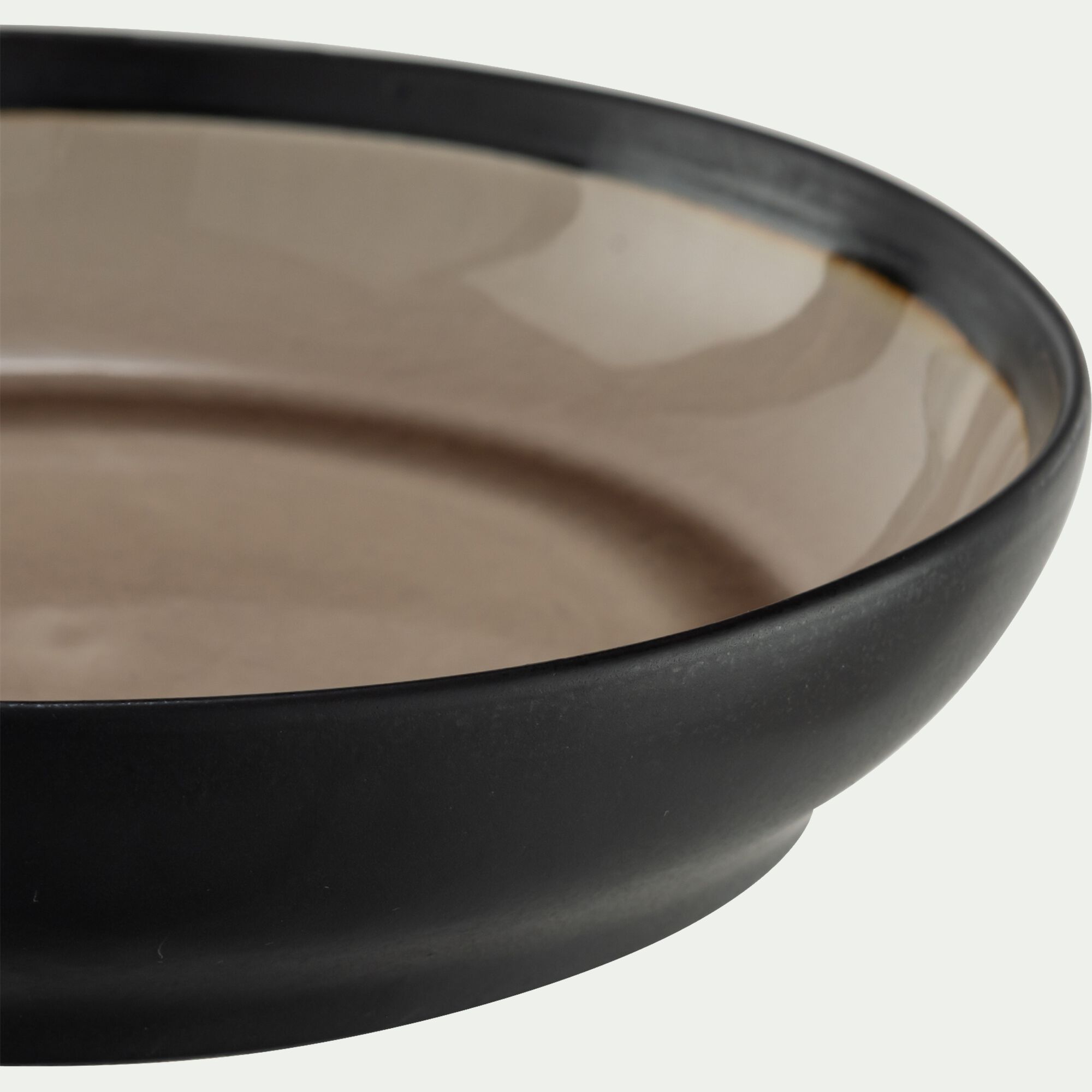 COCO - Assiette creuse en grès D21,6cm - noir