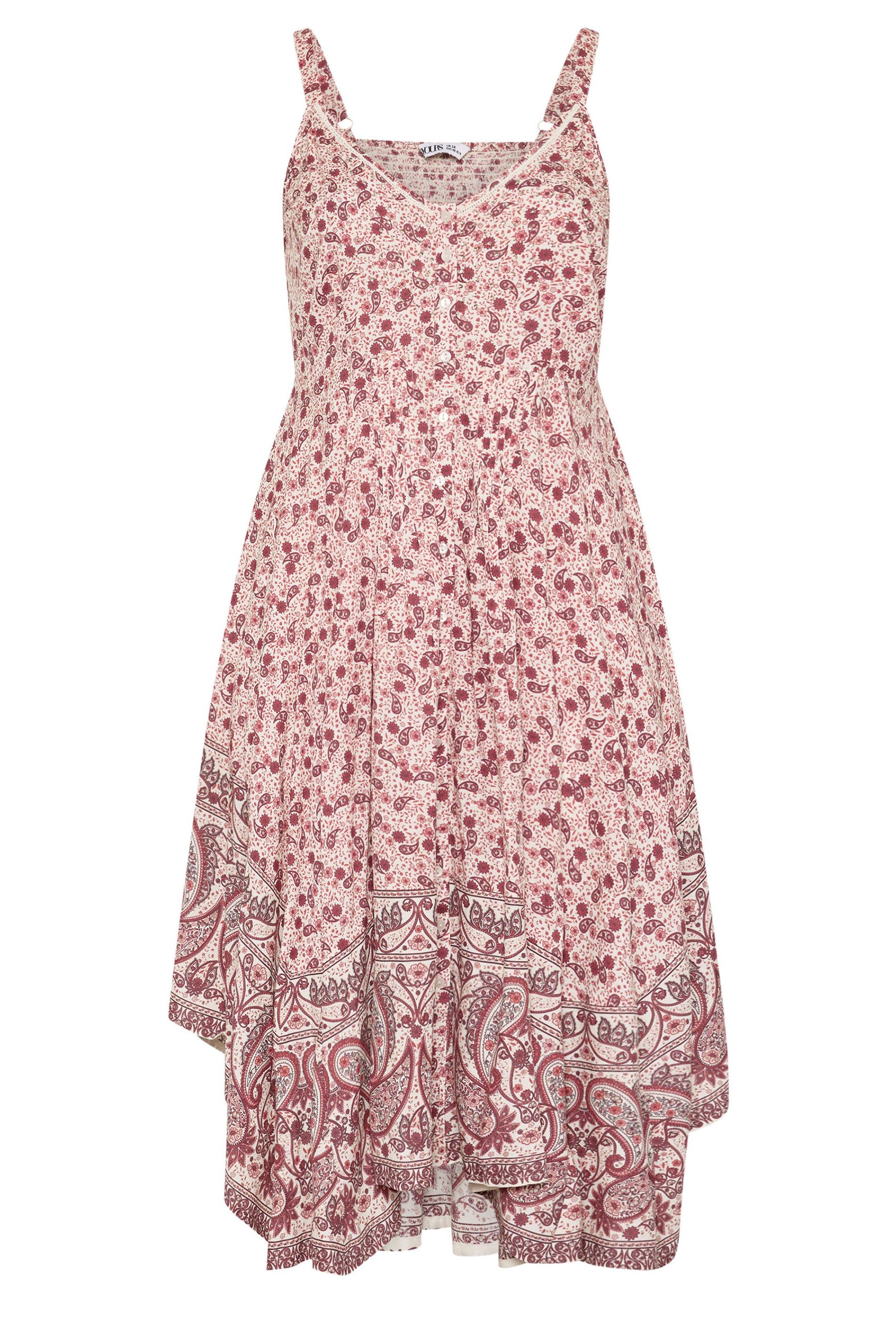 Yours Paisley Print Hanky Hem Dress