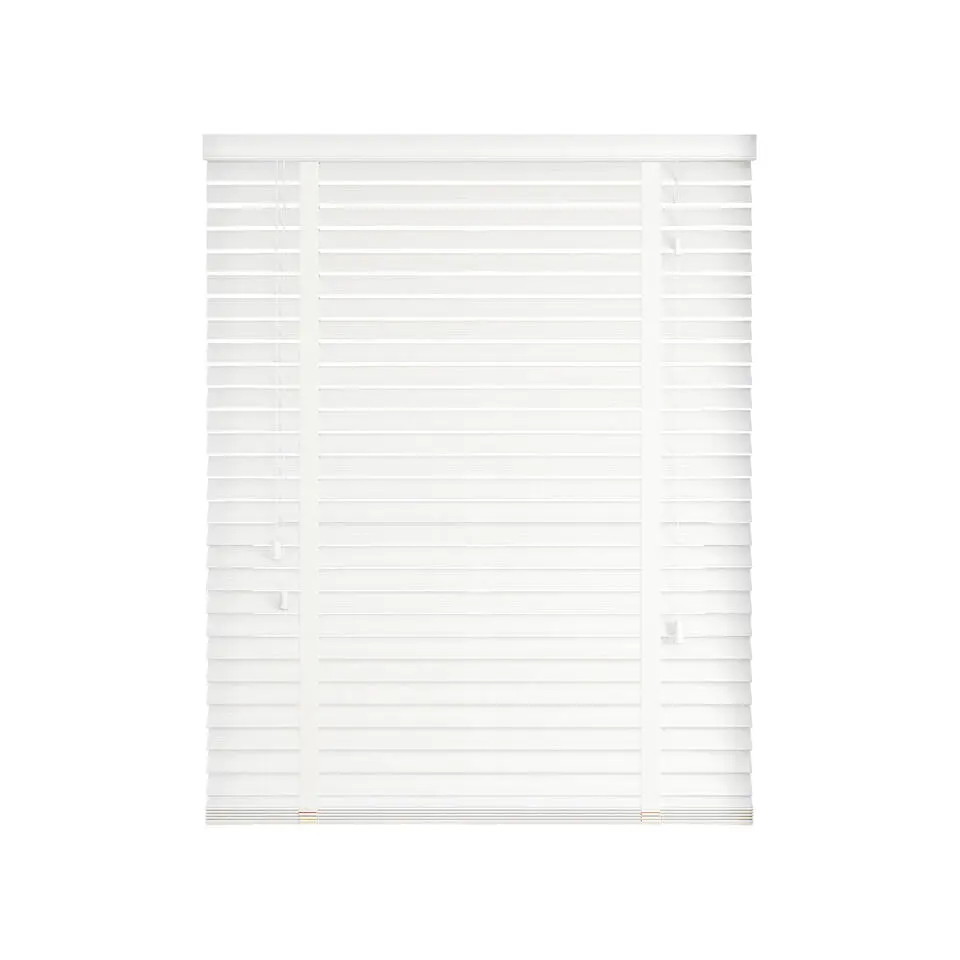 Jaloezie houtlook - 50 mm - wit - 120x175 cm
