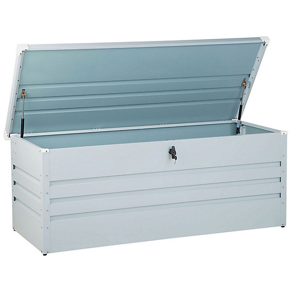 Coffre de rangement CEBROSA 165 cm 70 cm Gris clair