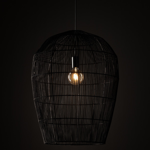 Lampa wisząca czarna HAITI L 1xE27x25W Nowodvorski