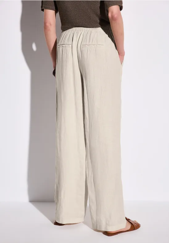 Wide Leg Leinenhose