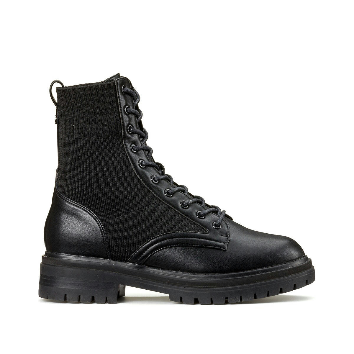 Bottines talon plat pied large 38-45