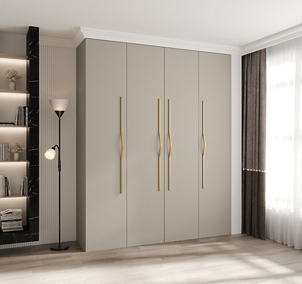 Armoire Como 2 a portes battantes H. 245 x L. 200 x P. 50, 4 portes