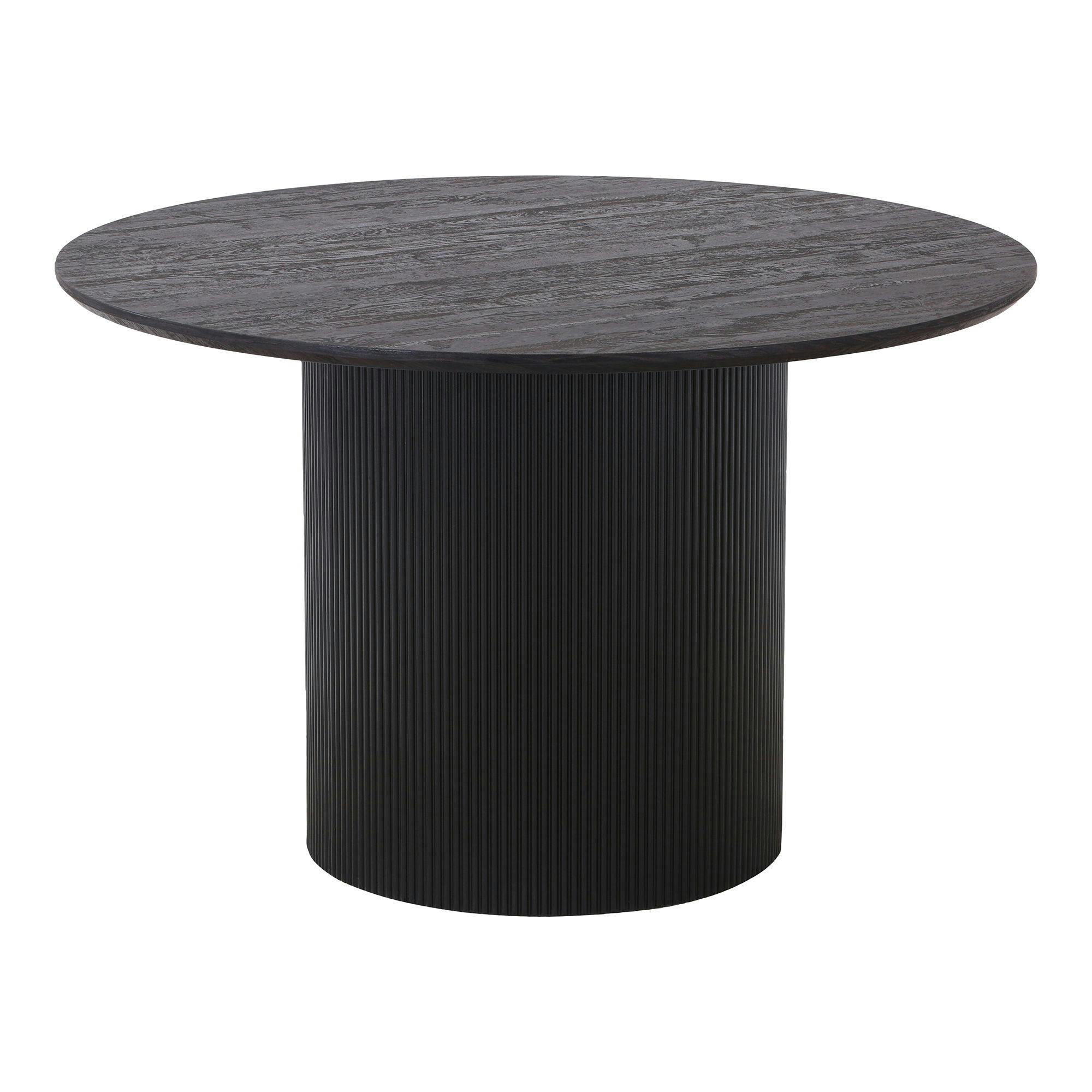 Table à manger ronde effet bois foncé ø120 cm MATERA
