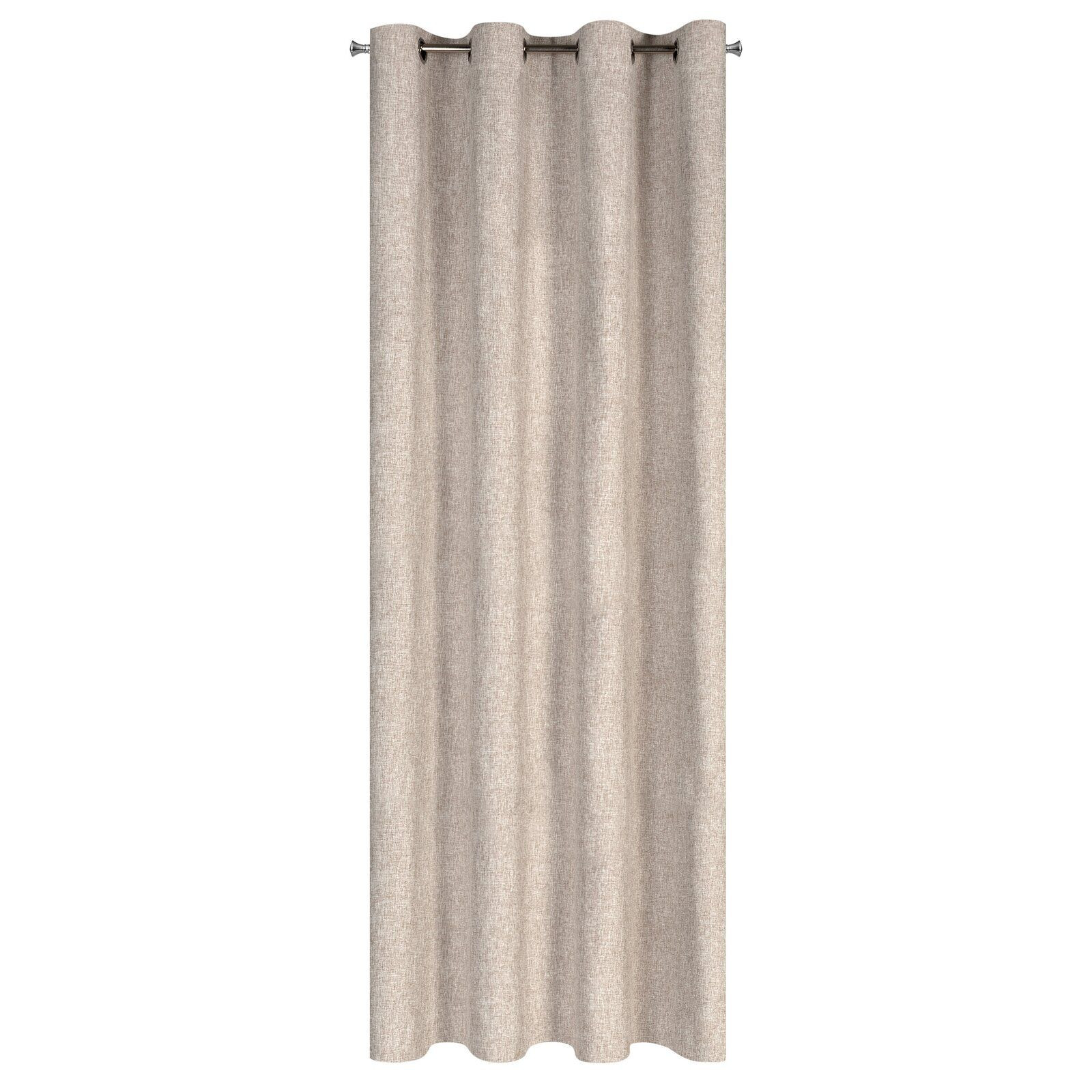 Zasłona dekoracyjna ADELINA 140x250 cm beżowy styl eko na przelotkach