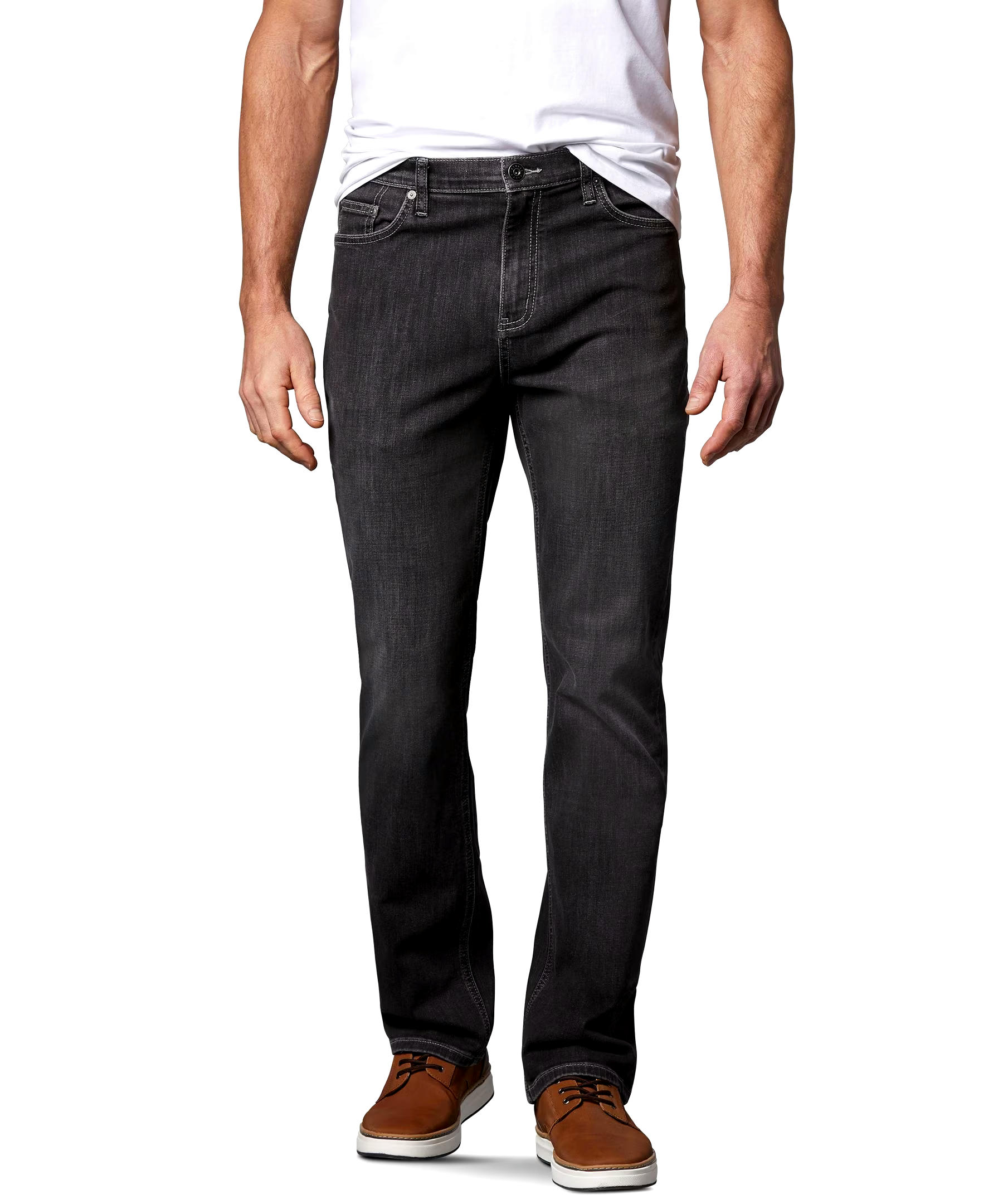 Denver Hayes Men's FLEXTECH Classic Fit Straight Jeans - Black