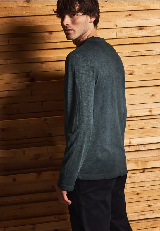 Henley Langarmshirt