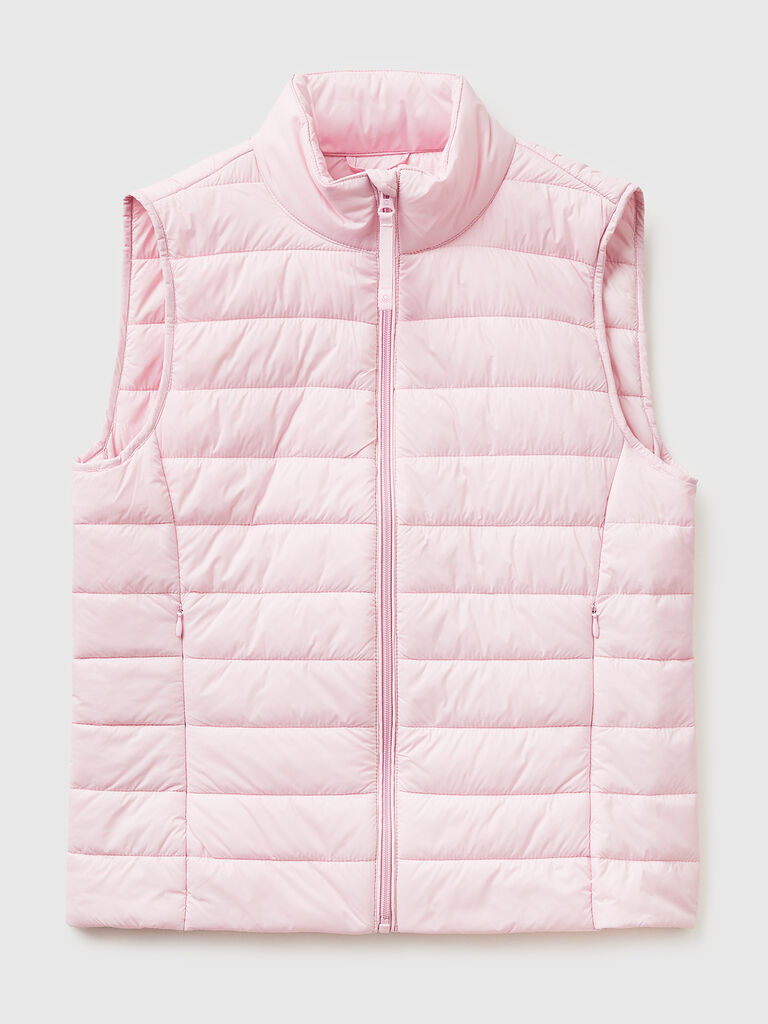 Sleeveless slim fit padded jacket