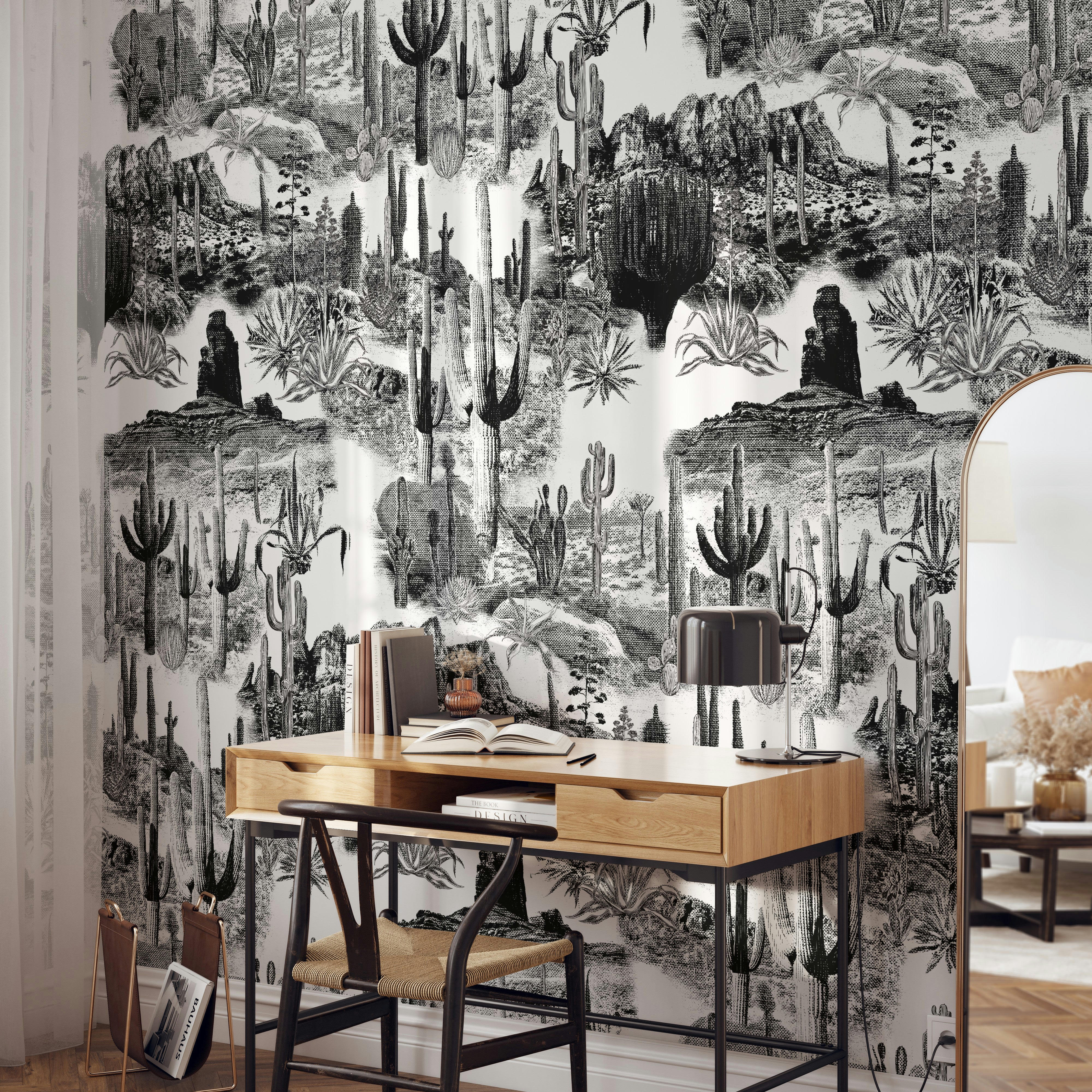 VINTAGE - Papier Peint Cactus 250x200 cm