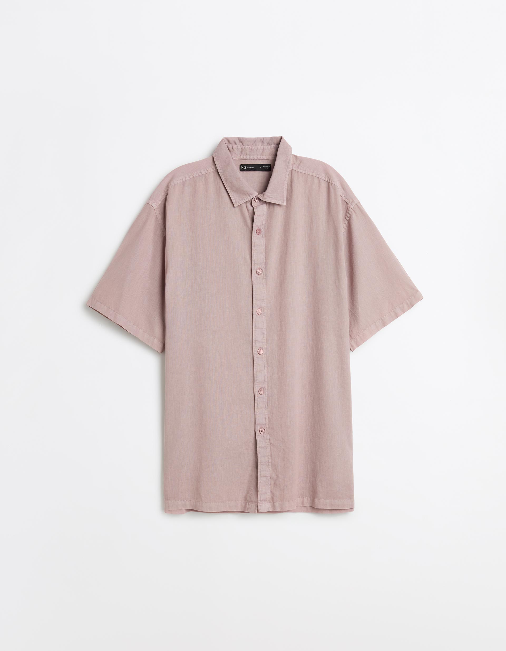 Camisa com Linho, Homem, Rosa