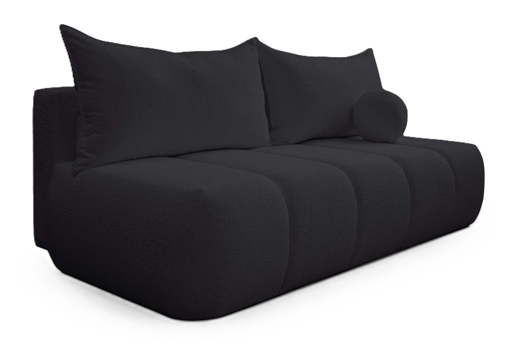Sofa trzyosobowa PIANO z funkcją spania Czarny