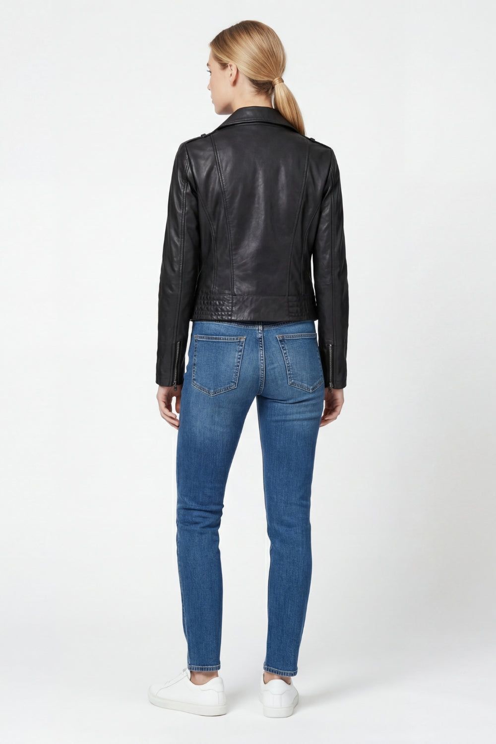 ELLE Armin Leather Biker Jacket