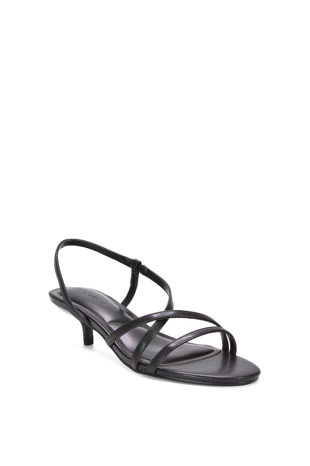 XY London Kayla' Slip On Strappy Slingback Kitten Heeled Sandals