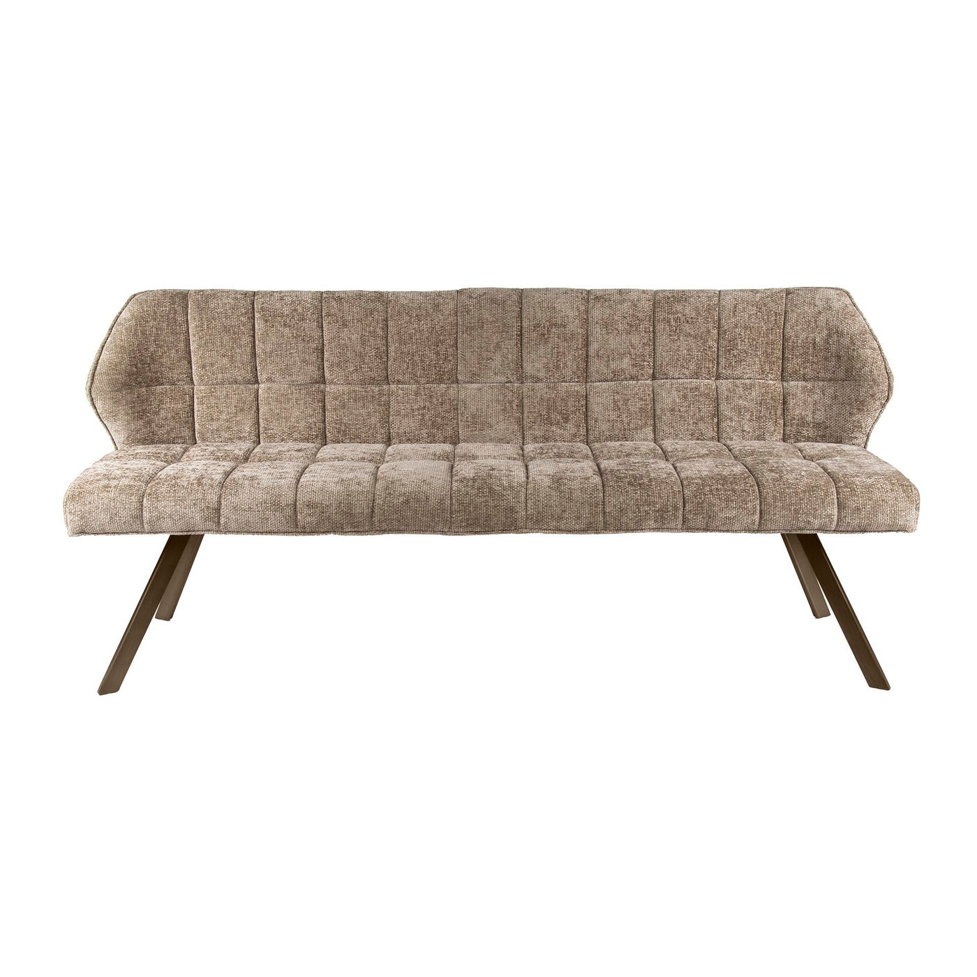 Giga Living Eetkamerbank Raster - Champagne/Bruin - 180x60x80cm