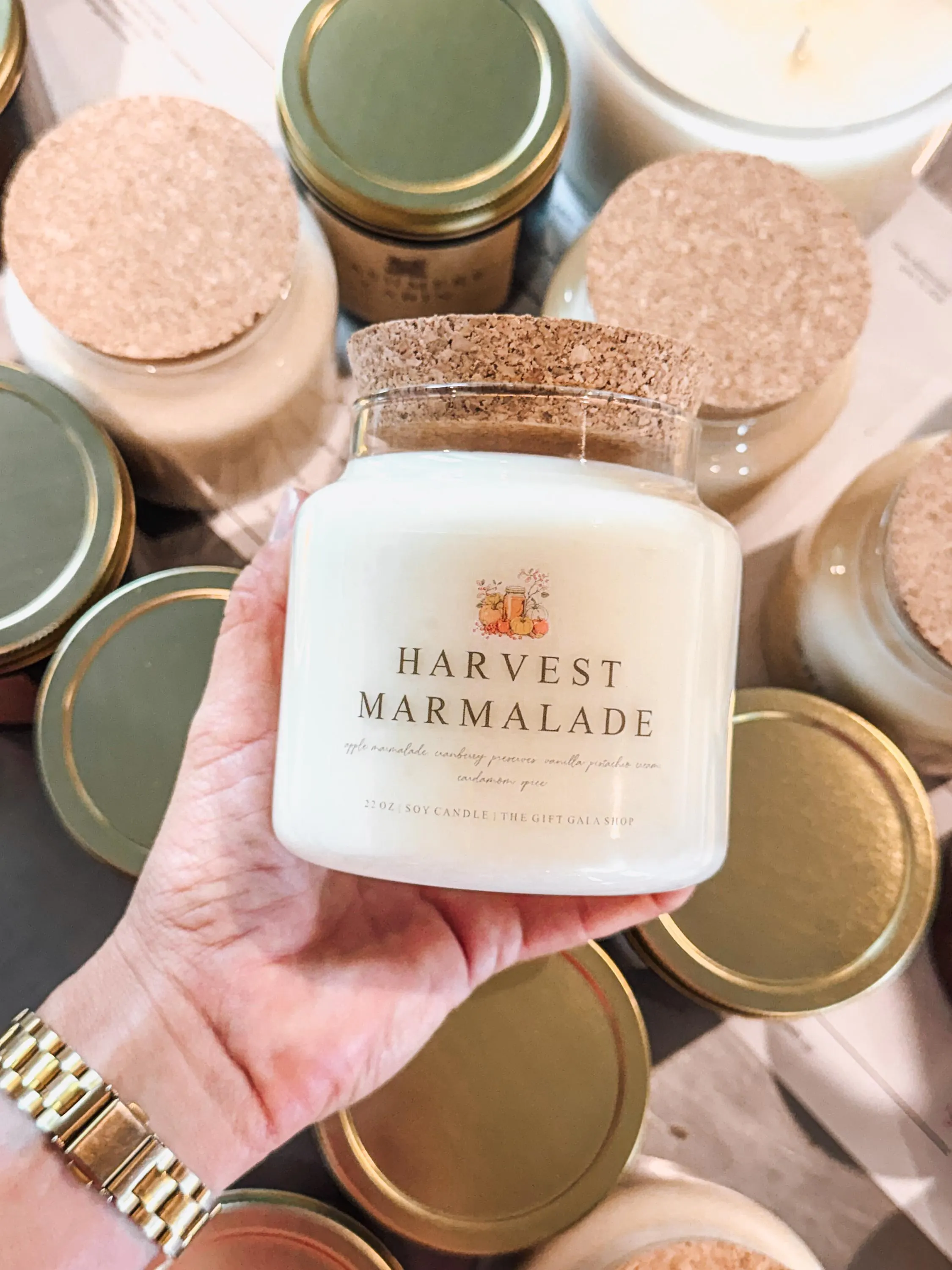 Fall Soy Candles | 22 oz Large Apothecary Candle | Cozy Farmhouse Fall Scent | Hand Poured Nontoxic | Choose Scent | Dye & Cruelty Free