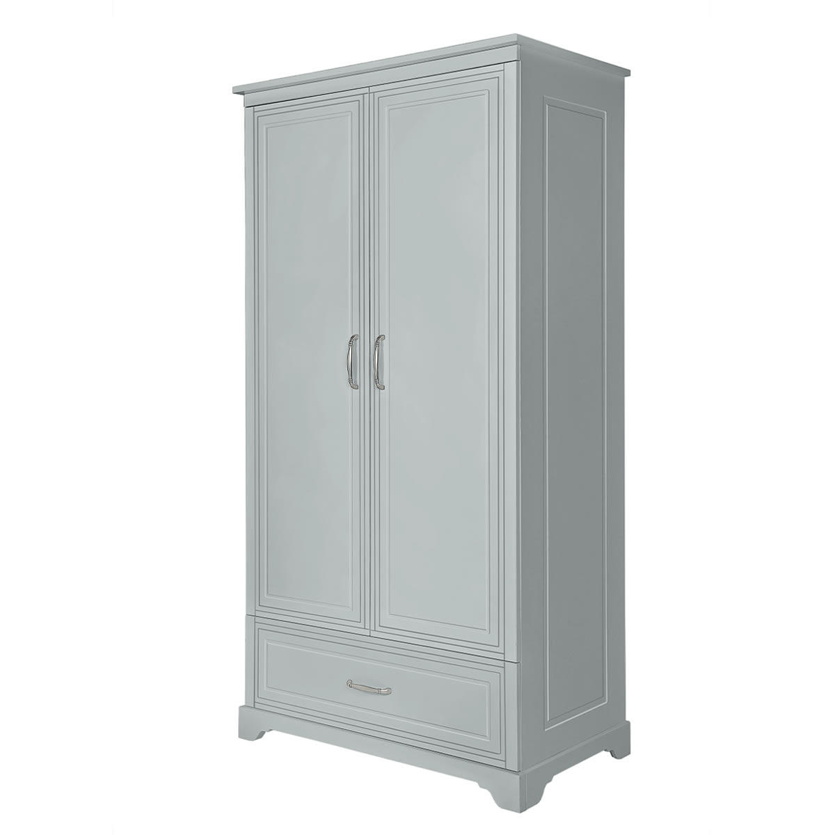 MELODY - Armoire 2 portes 1 tiroir gris