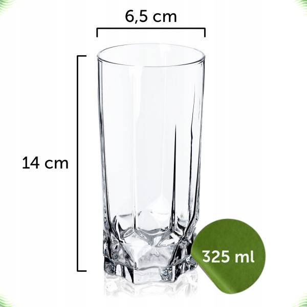 KADAX Szklanki do drinków i napojów 325 ml, 6 szt.