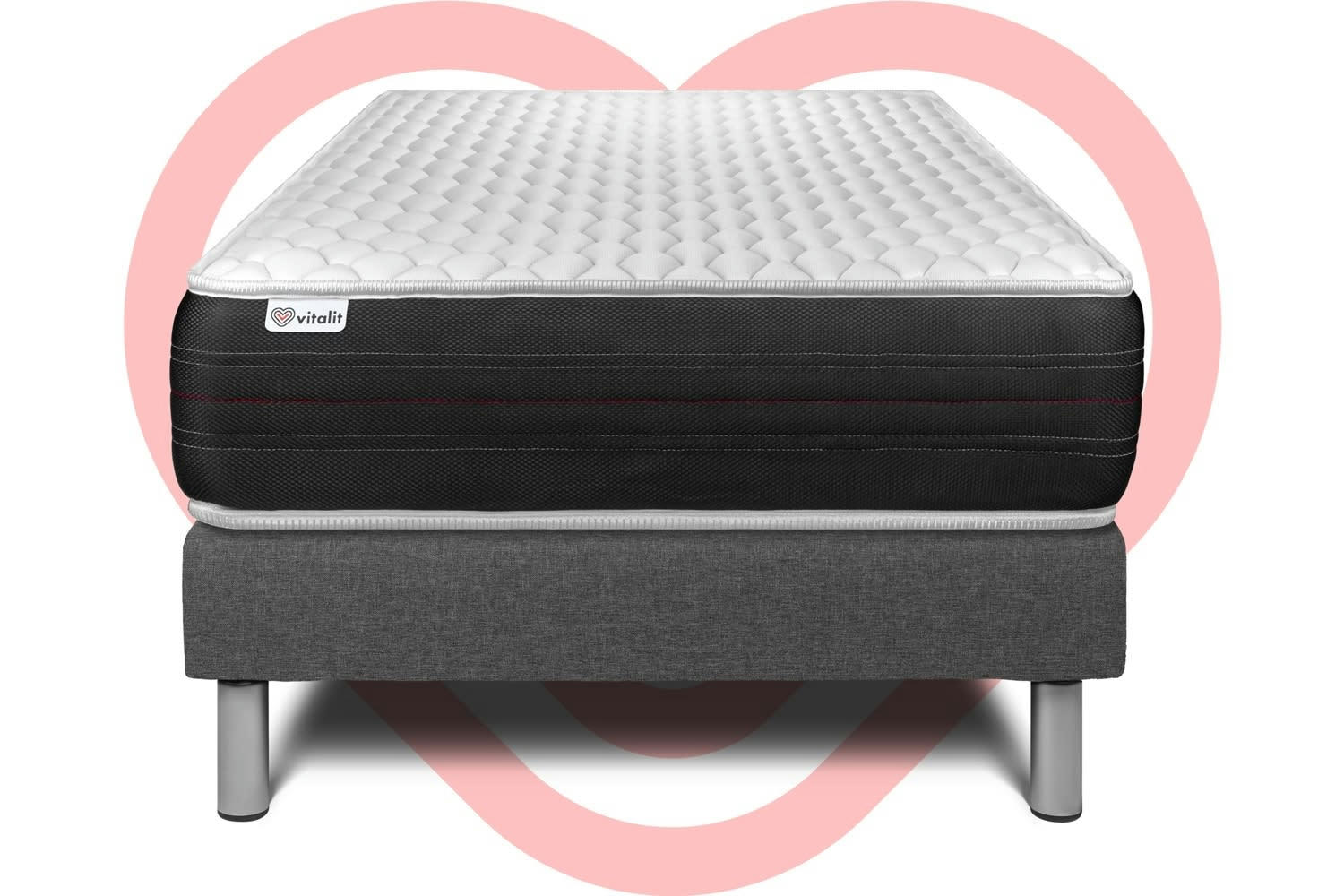 VITALSPRING - Ensemble Ressorts  90x200cm kit Gris