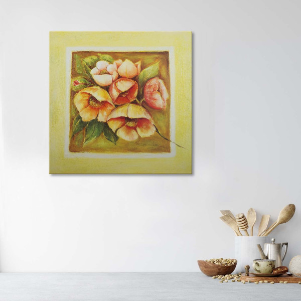 Feeby Obraz na płótnie Sześć różowych kwiatów 30x30