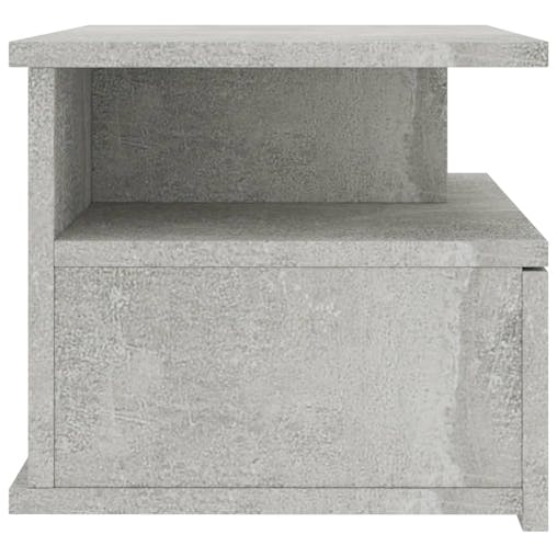 NNEVL Floating Nightstand Concrete Grey 40x31x27 cm Chipboard
