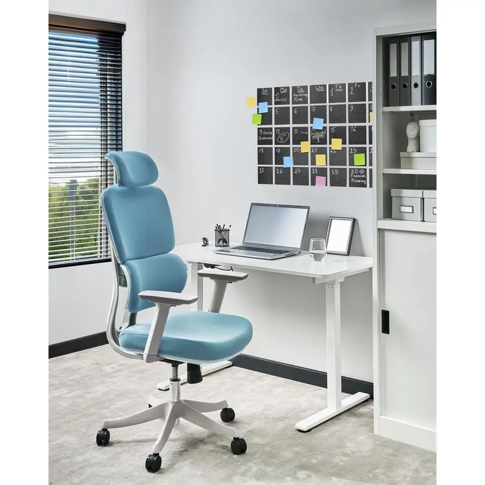 VISCOUNT - Bureaustoel - Blauw - Polyester