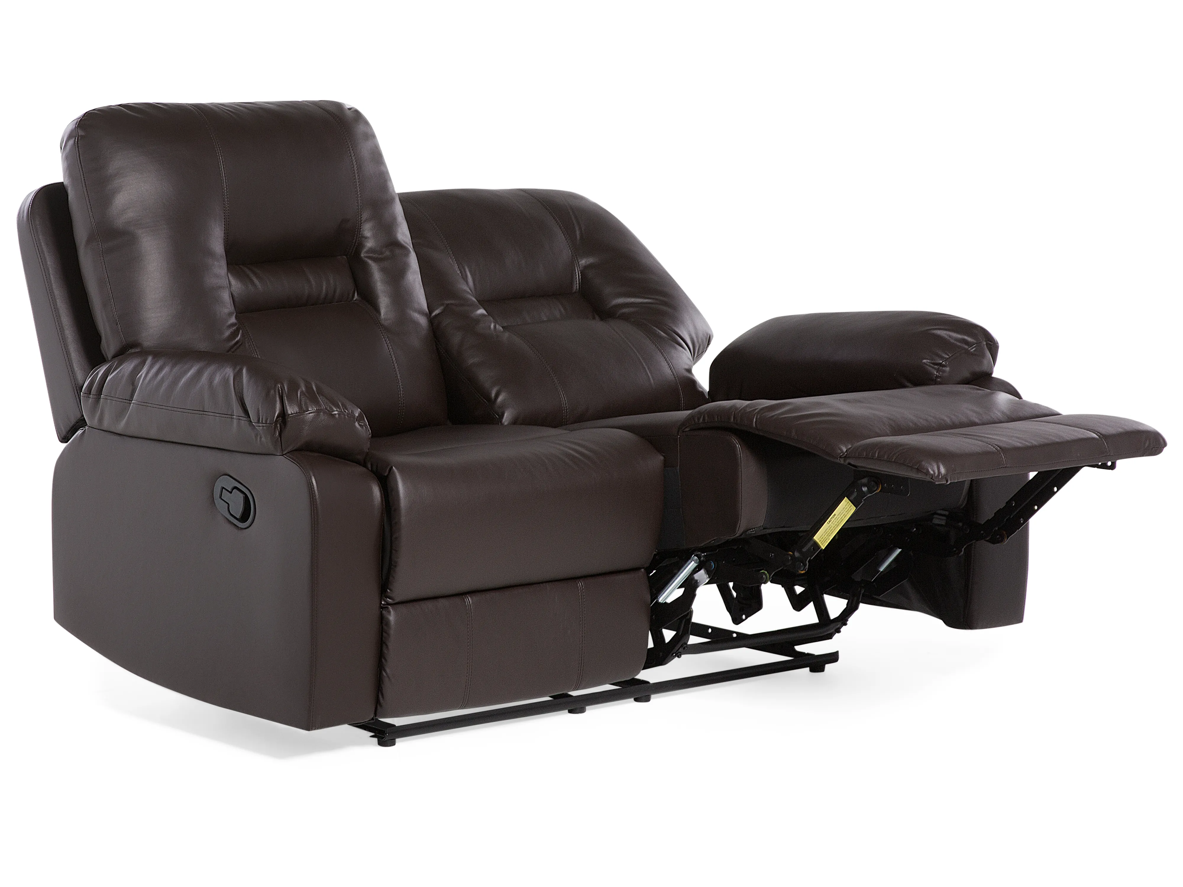 Recliner Chair BERGEN with Footrest Faux Leather Brown