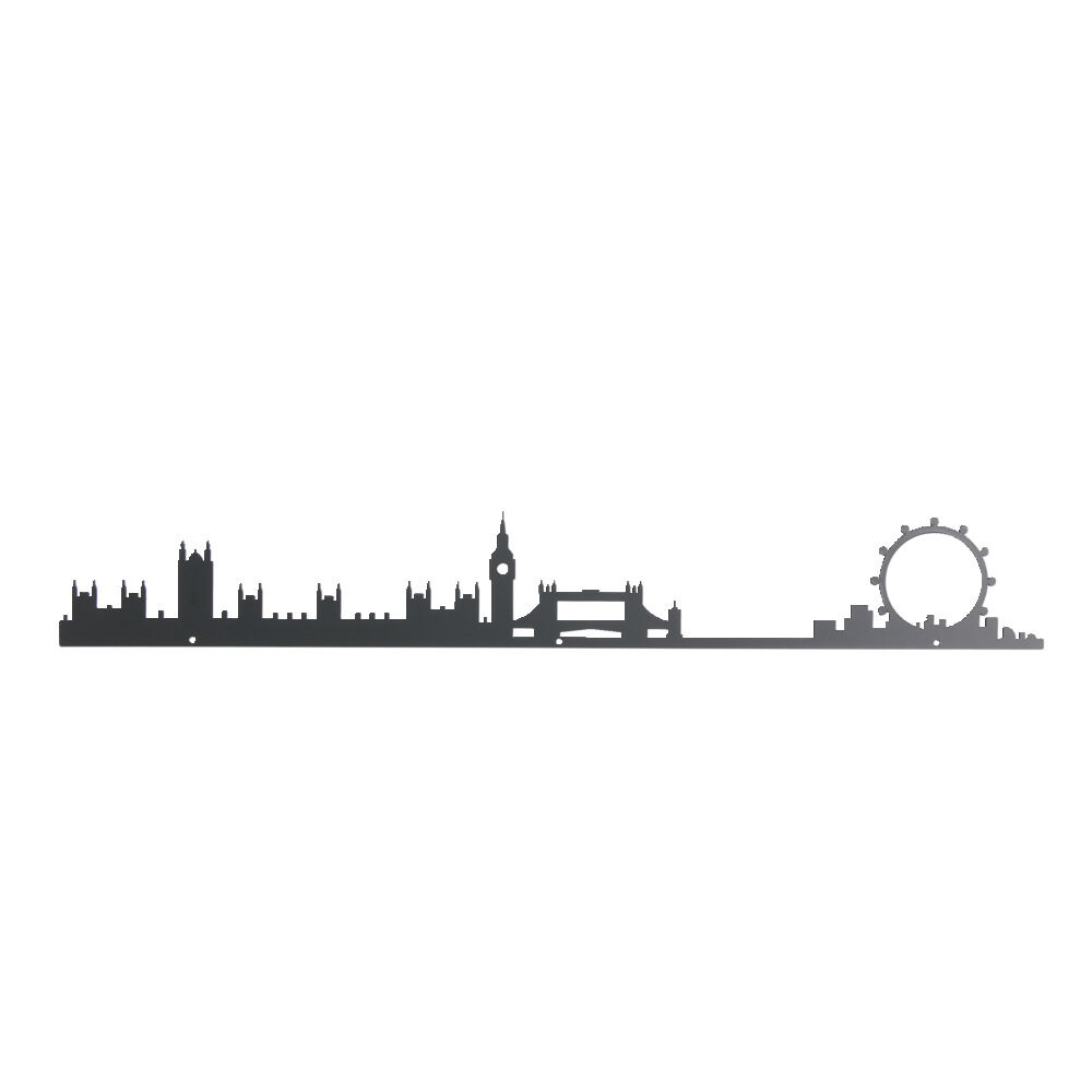 Décoration murale Londres métal noir 55cm