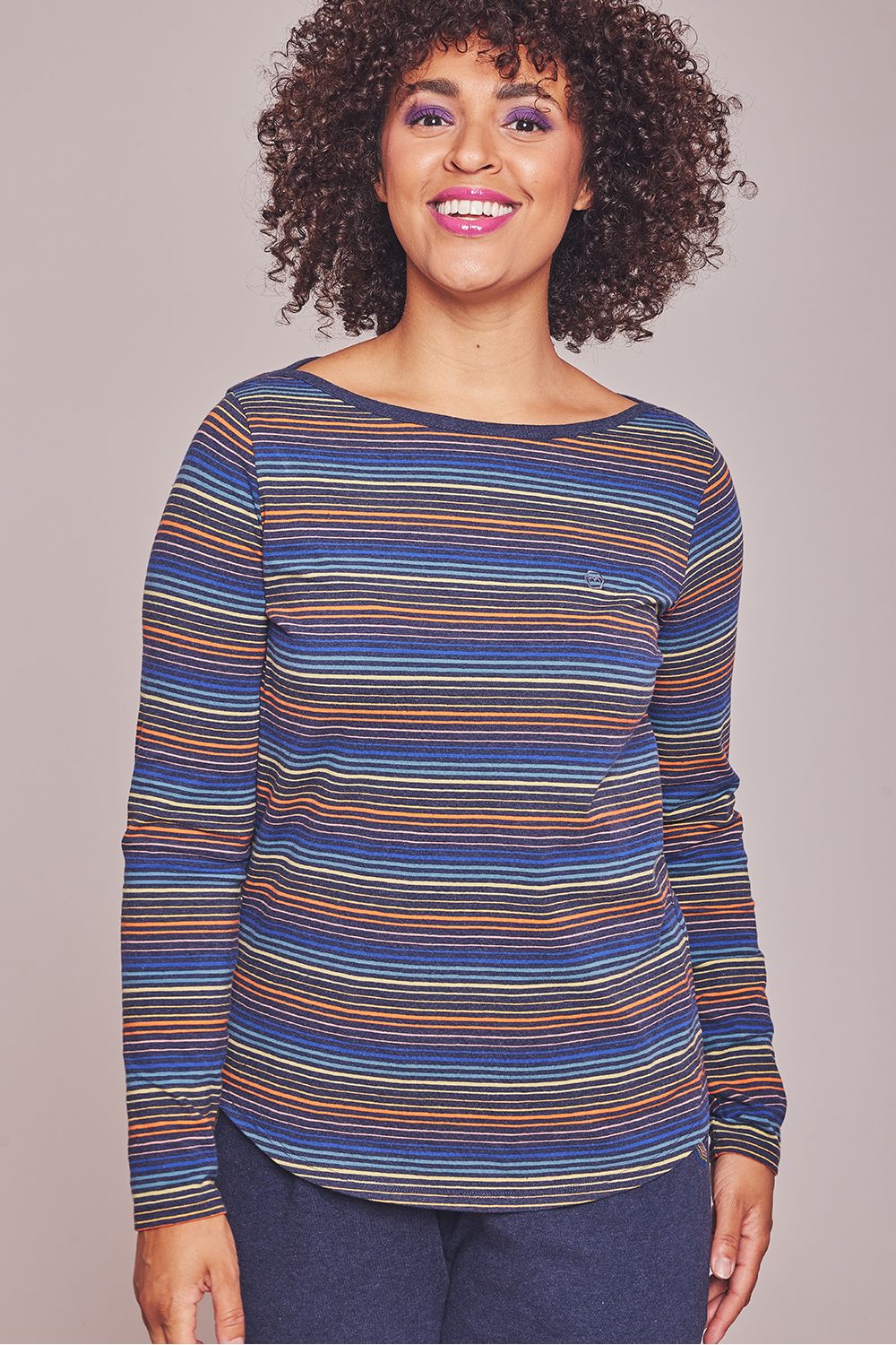Moshulu Breather' Breton Cotton-Rich Pyjama Top