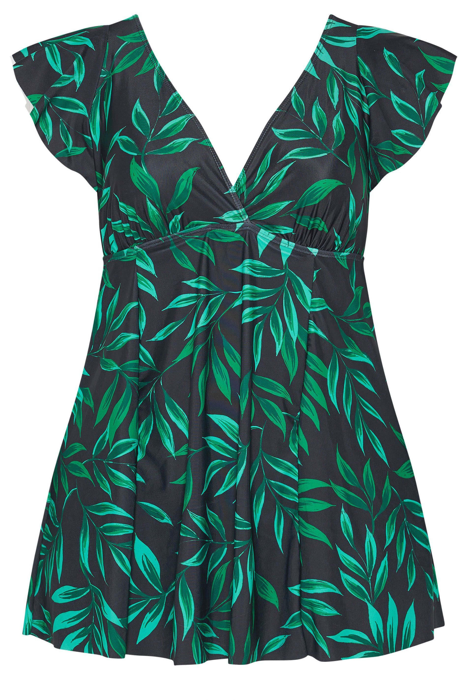 Yours Leaf Print Swimdress