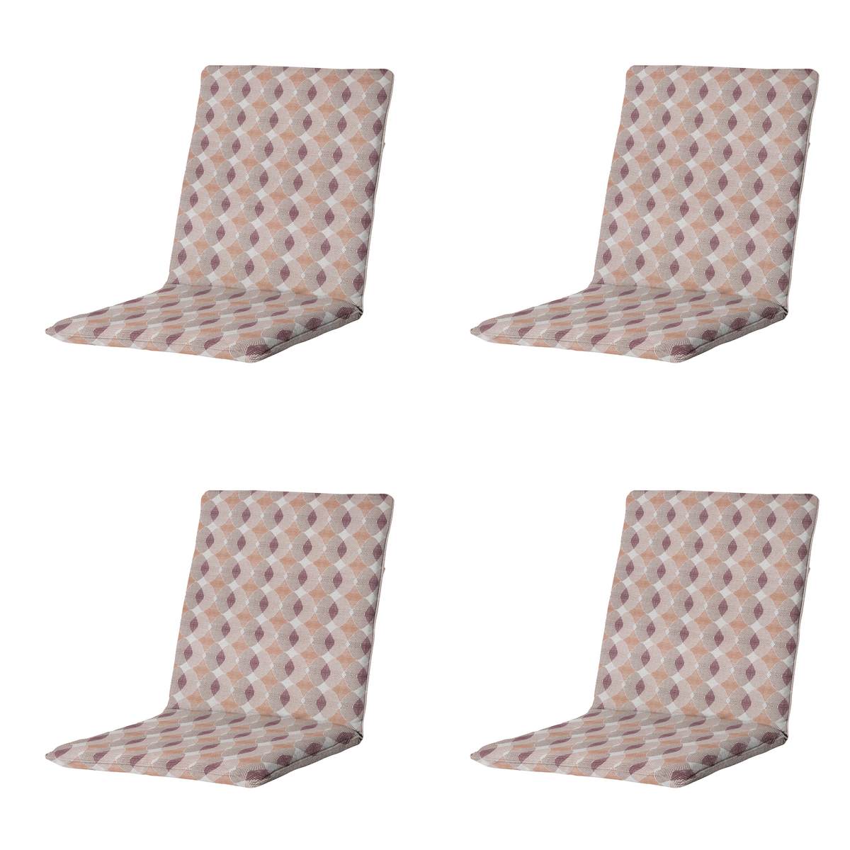 Madison stapelstoelkussen Rae - bruin - 97x49x5cm - set van 4