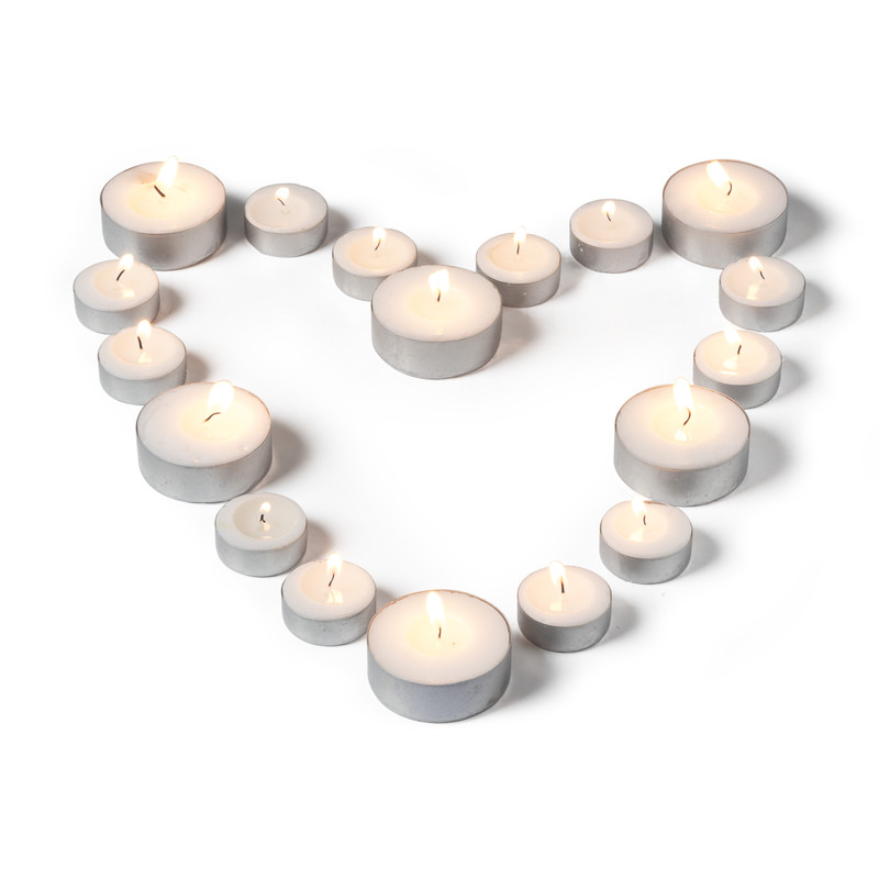 Waxinelichten - 4 branduren - set van 75