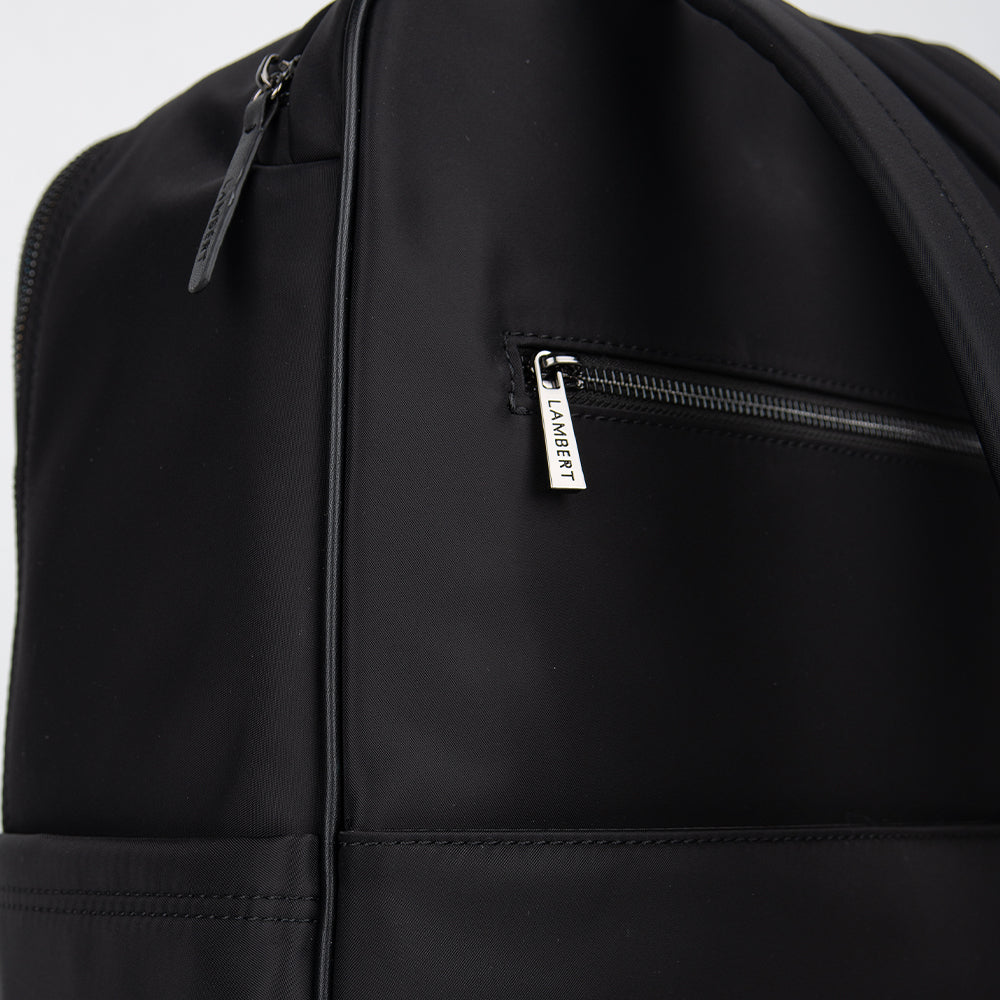 The Hudson – Black Recycled Nylon Backpack