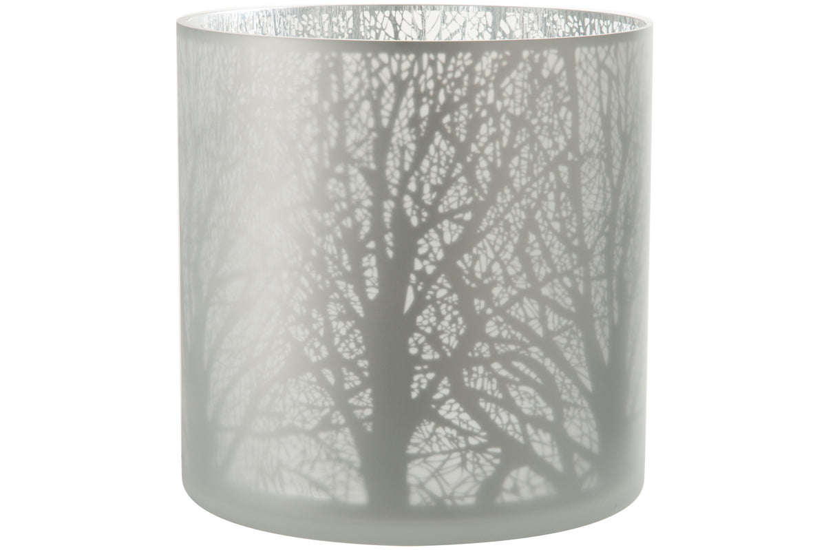 J-Line windlicht Boom - glas - wit - extra large