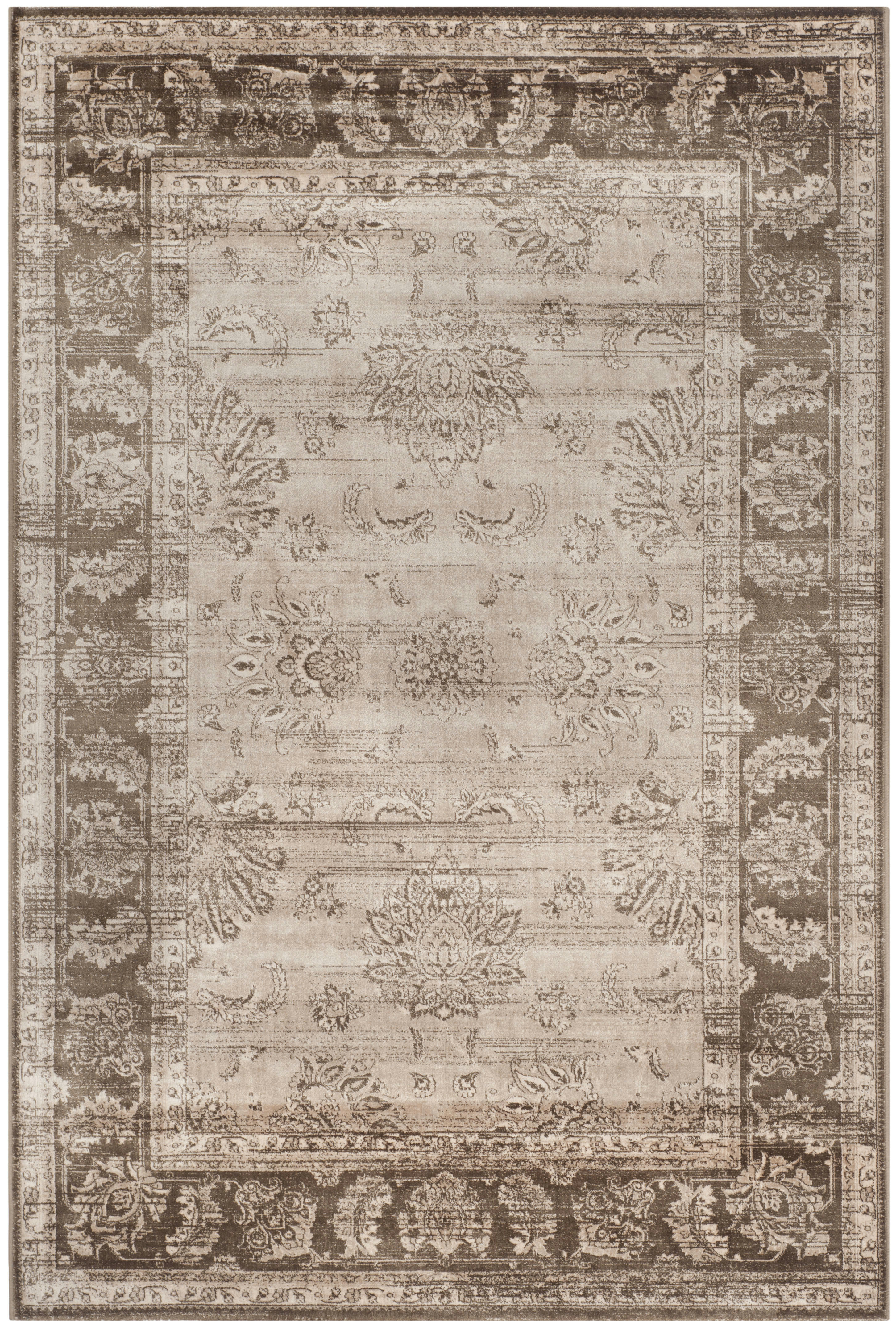 VINTAGE - Tapis de salon interieur en beige & marron clair, 244 x 335 cm