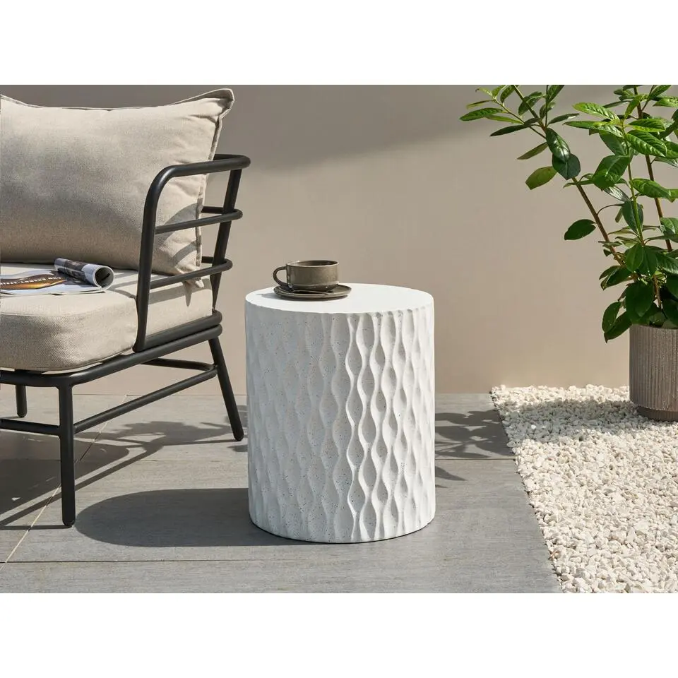 ANTELAO - Bijzettafel - Wit - Lichtbeton MgO